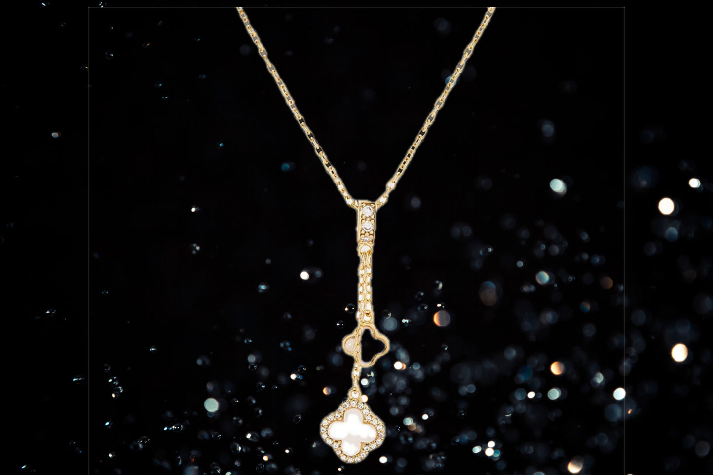Luxuriös: 18k vergoldete Glücksbringer Kette