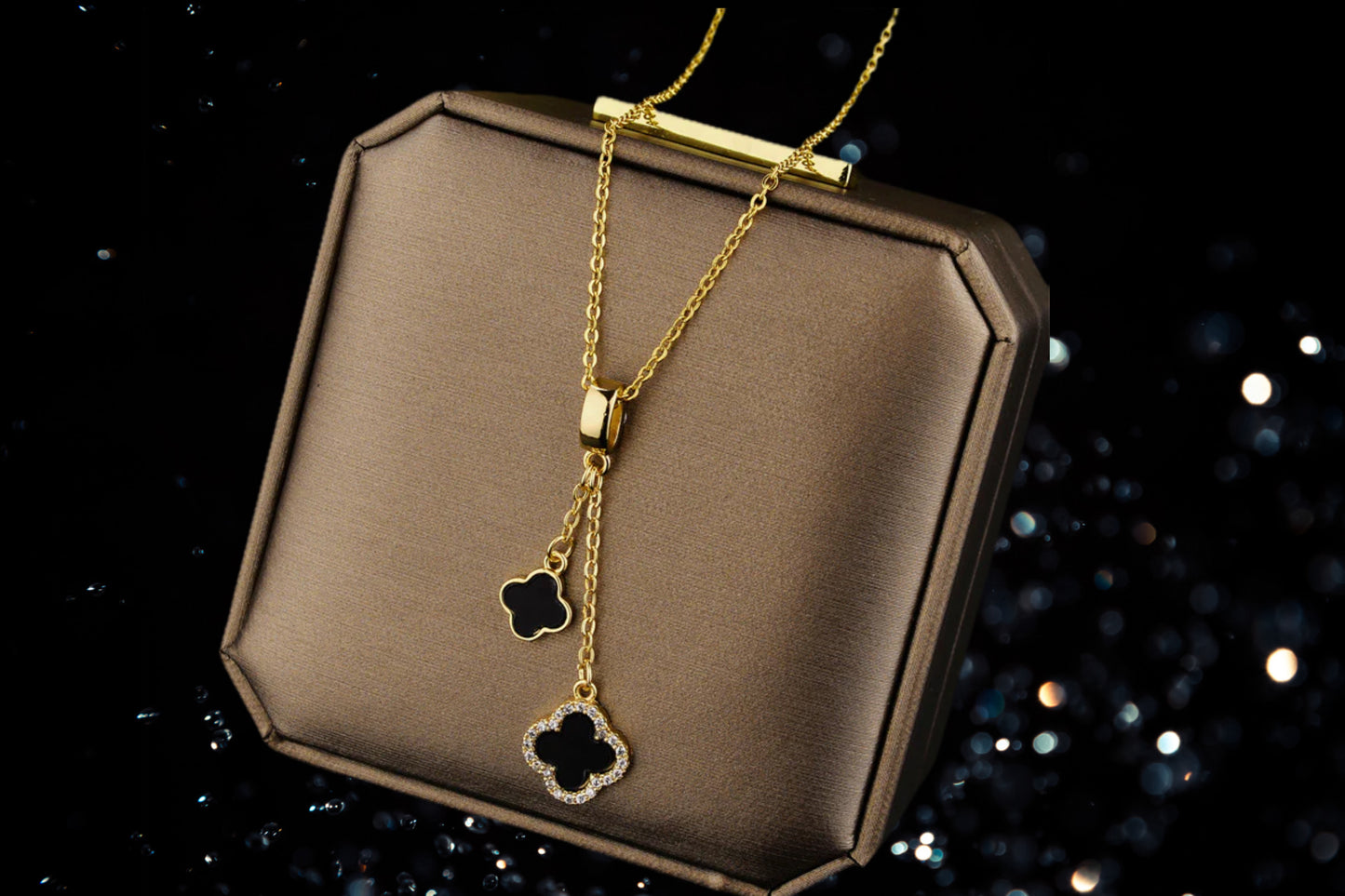 Luxuriös: 18k vergoldete Glücksbringer Kette