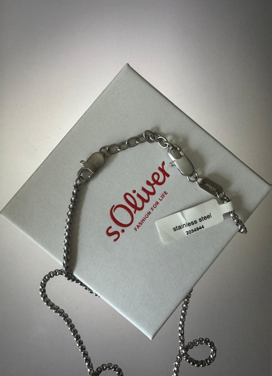 Hochwertige s.Oliver Herren-Halskette – Edelstahl, Industrieller Look